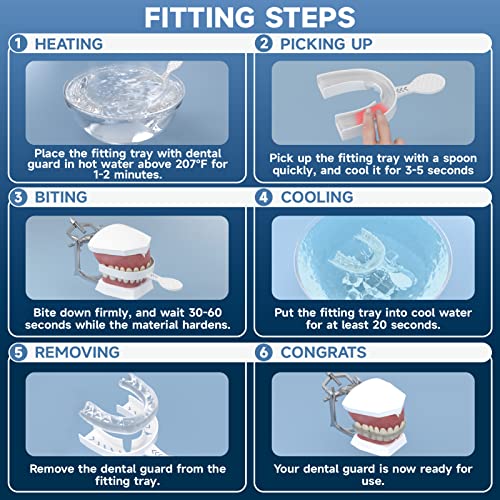 4 Pack Clear Toddler Mouth Guards with Fitting Tray, with 1 Storage Case