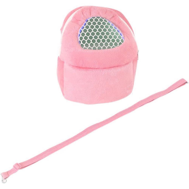Transport bag squirrel, transport bag hamster hedgehog, hamster travel bag with mesh handbag travel backpack, rabbit hamster bag hamster rat shoulder bag hamster travel bag (pink) pink - BeesActive Australia