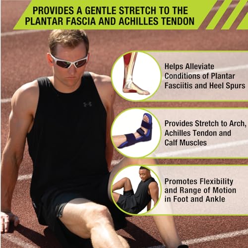 Pro-Tec Night Splint, Arch Support, Compression Brace, Pain Relief, Foot Support, Heel Support, Adjustable, Men & Women, Plantar Fasciitis Pain Relief, Easy to Use, Sleep Recovery Small