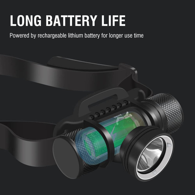 Super Bright Diving Headlamp, 5 Modes Professional Dive Headlight, Underwater 60M Head Torch for Swimming,Snorkeling, Caving,IPX8 Waterproof Dive Light with Battery and Charger