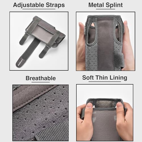Universal Wrist Brace for Carpal Tunnel Relief – Night Sleep Support Wrist Splint with Metal Splint – Ambidextrous Hand Brace Fits Left and Right Hand – Men & Women Large