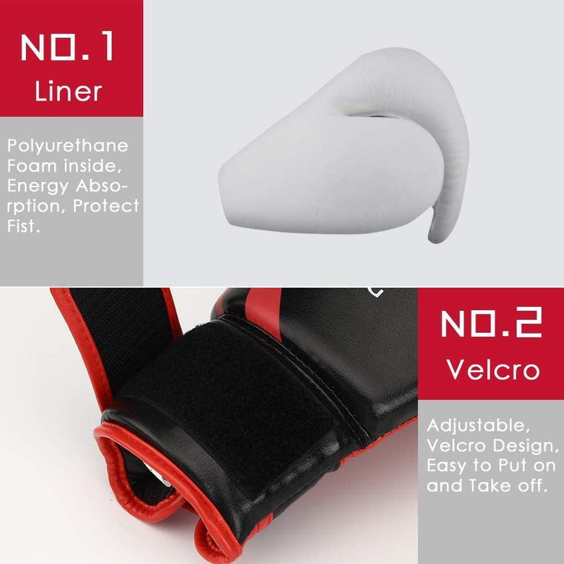 Wesing Kids Professional Boxing Gloves Men Women Boxing Gloves Kickboxing Sparring Workout Training Gloves for Adult Kid Pink 10oz