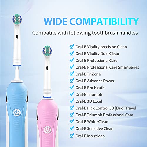 NEDIFON Replacement Toothbrush Heads Compatible with Oral-B Electric Toothbrush, 16 Pack Individually Sealed Electric Toothbrush Refills for Pro 1000/3000/5000/7000/8000/9600 1 Count (Pack of 16)