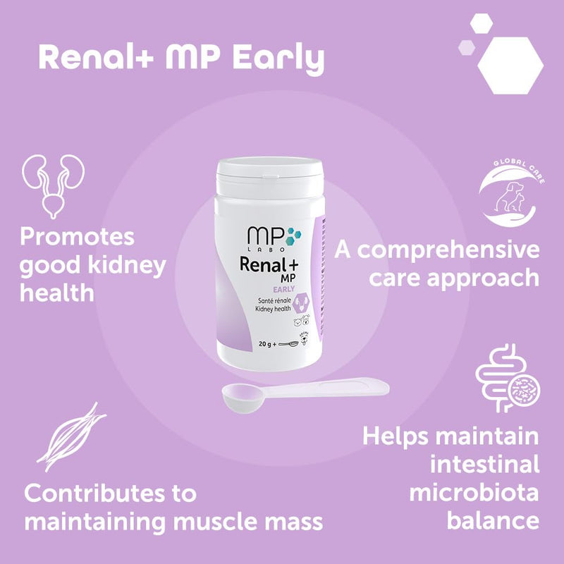 Renal+ MP Early for Dogs & Cats - Daily Kidney Support with B-Vitamins, Potassium & Omega-3 – Helps Maintain Renal Function & Vitality – Sprinkle Capsules