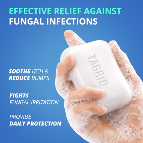 Antifungal Oatmeal Tea Tree Soap: Slow-dissolving Body Bar for Athletes Foot & Active Lifestyles – Daily Skin Care to Help Relieve Skin Discomfort Associated with Jock Itch, Ringworm, and Fungal Acne