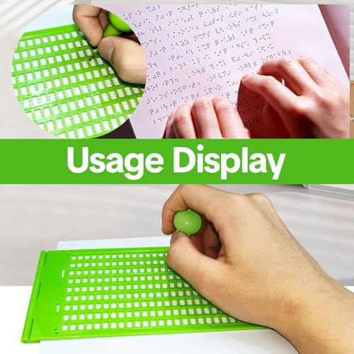 Braille Writing Slate 4-Line 28-Cell & 9-Line 30-Cell with Styluses 2 Sizes
