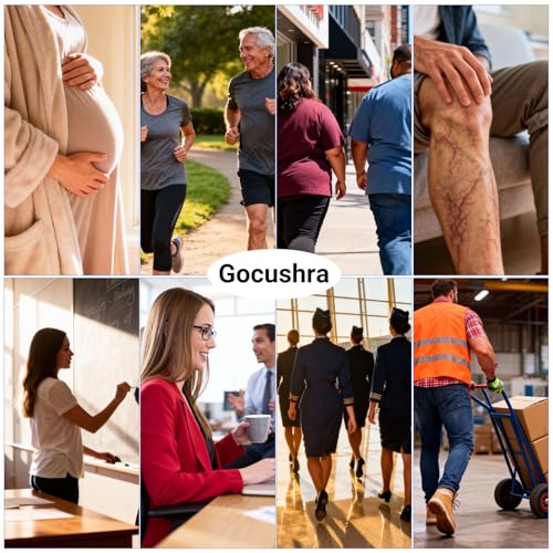 2 Pairs 20-30 mmHg Graduated Compression Socks for Women & Men, Open Toe Knee High stocking, Support Circulation, Travel & Daily Comfort Medium 20-30mmHg Beige 2Pairs
