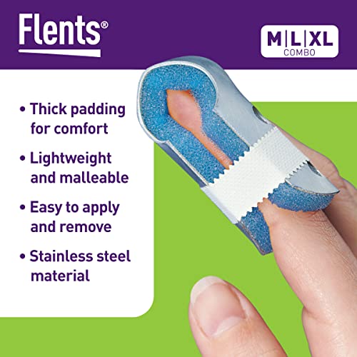 Flents Finger Splint, Two Sided Insty Splint, Medium, Supports & Protects Injured Finger (Pack of 3) Medium (Pack of 3) Curved Insty Splint
