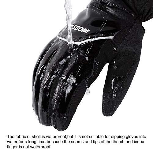 '-40F° Waterproof & Windproof Winter Gloves - 3M Thinsulate Thermal Touch Screen Warm Gloves - for Cycling,Skiing,Running,Outdoor Sports - for Women and Men Black X-Large