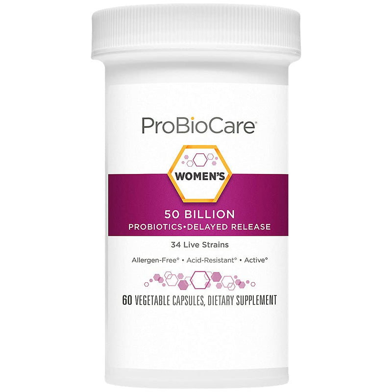 ProBioCare Probiotics for Women, 50 Billion CFUs, 60 Capsules | Multi-Strain Probiotic Supplement, Supports Digestive, Immunity, Respiratory, and Vaginal Health for Women, Gluten Free 60 Capsules (50 billion CFUs)
