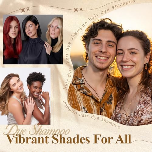 Blonde Brown Hair Dye Shampoo 3 in 1, Instant & Long-lasting Natural Hair Color Shampoo for Women & Men, Semi Permanent, Root Touch Up, Champu para Canas, Damage-Free, Easy Home DIY Salon, 16.9 Fl Oz Blonde Brown