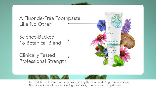 Bio-Botanical Research Biocidin Dentalcidin Toothpaste (3 oz) & Oral Probiotic (30 Tablets) - Fluoride Free with Breath Freshener Probiotics to Support The Oral Microbiome, Gums & Teeth (2 Products)