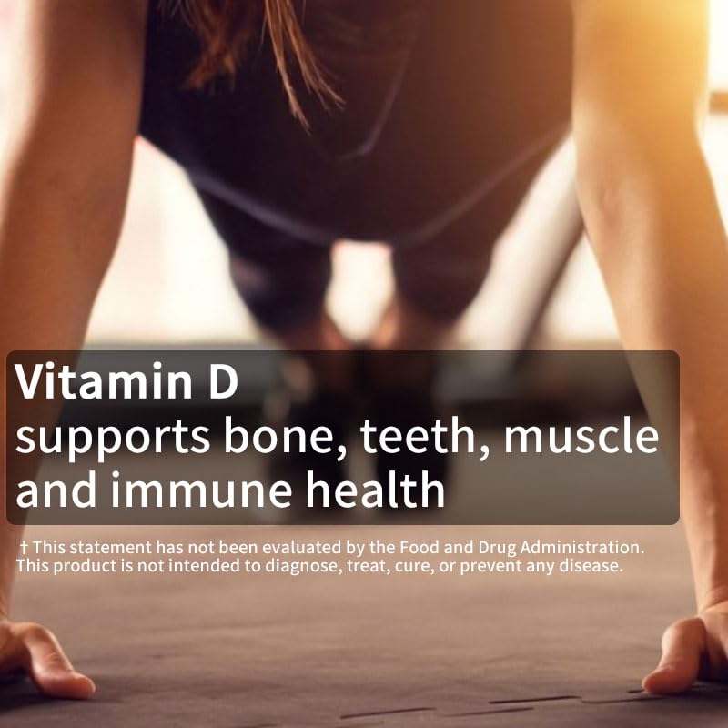 d3 k2 Vitamin 10000 iu, 180 Coconut Oil Softgels | 2 in 1 Vitamins Supplement D3 10000 IU & K2 (MK7) 200 mcg, Easy to Swallow, Supports Calcium Absorption, Bone Immune, & Heart Health 180softgels