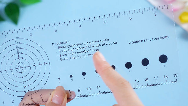 Geiserailie 4 Pcs Medical Ruler with Wound Measuring and Pupil for Nurses