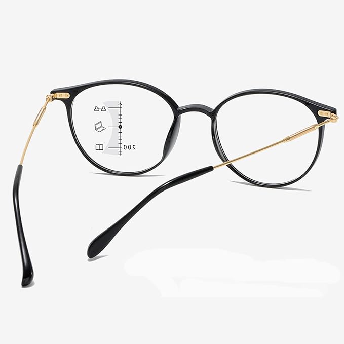 [Platamona] Bifocal Glasses for Men, Boston Type, Ultra Lightweight, Women's PC Glasses, Blue Light Cut, Ultra Light TR90+ Metal, Ultra Light Frame, Blue Light Cut, For Computers, Smartphones, Fashion Glasses, Special Case Included - BeesActive Australia