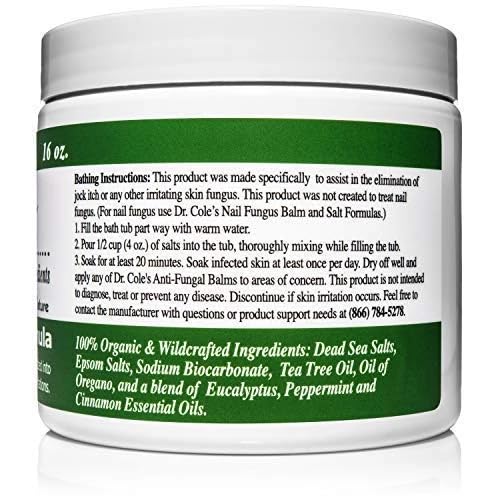 Dr. Cole’s Organic Herbal Skin Fungus Soaking Salts – May Assist with Skin Fungus Infections, Jock Itch, Athlete’s Foot, etc