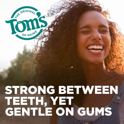 Tom's of Maine Anti Plaque Flat Spearmint Floss, Pack of 4