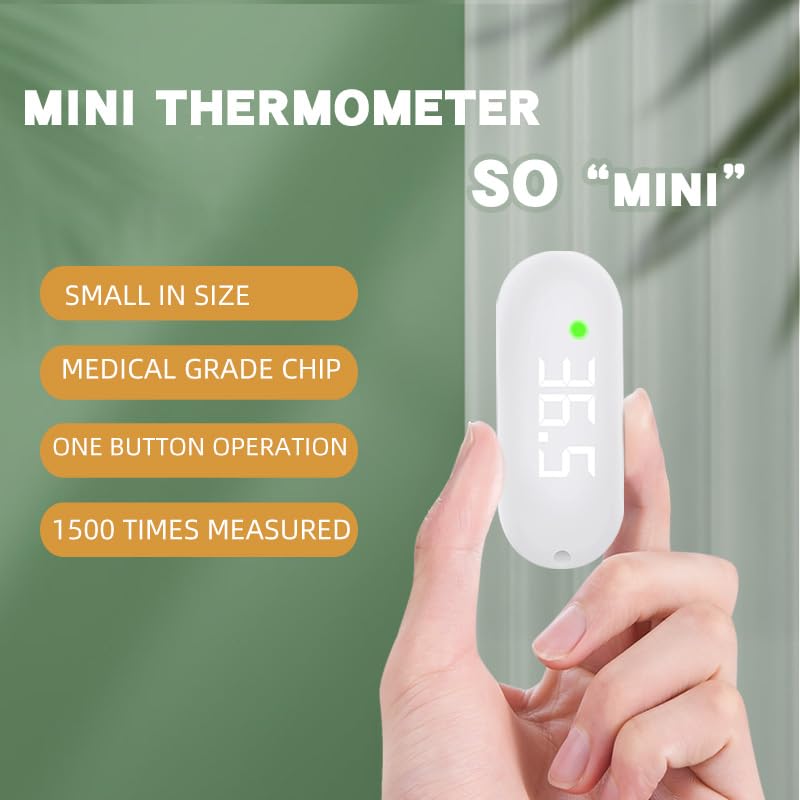 Rechargeable Medical Forehead Thermometer for Adults and Children Portable White Non-Contact Digital Thermometer with Fast 1-Second Touchless Reading