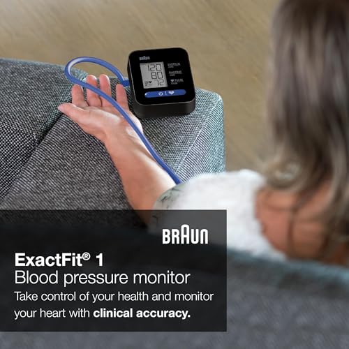 Braun ExactFit 1 Upper Arm Digital Blood Pressure Monitor Adjustable Cuff