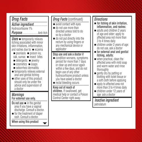 Cortizone-10 Maximum Strength Water Resistant Itch Relief Ointment, 1% Hydrocortisone, Fast-Acting, Anti-Itch Cream for Bug Bites, Rash, Eczema, Psoriasis, Poison Ivy, Oak, Sumac & More, 2 oz 2 Ounce (Pack of 1) New Packaging