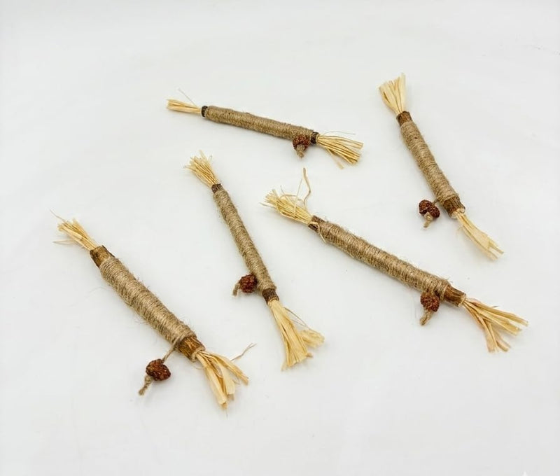 Silvervine Sticks for Cats, Natural Chew Toy, Hemp Rope and Lafite Grass, Dental Care, Catnip Alternative 6