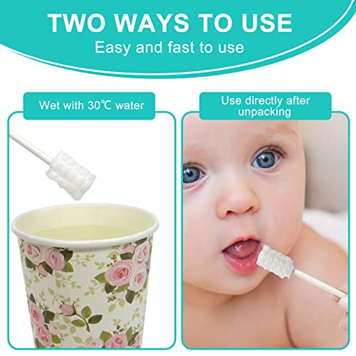 Baby Tongue Cleaner,Disposable Baby Mouth Cleaner, Soft Gauze Toohthbrush Newborn Oral Cleaning Stick Dental Care for 0-36 Month(200) 200