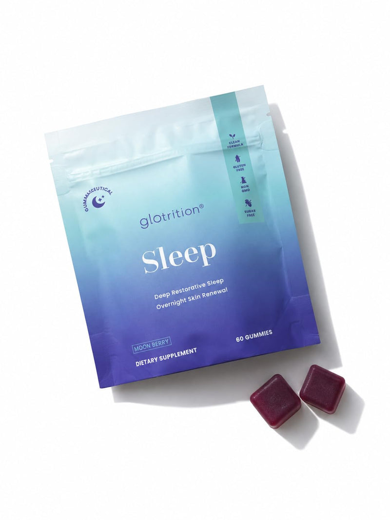 Glotrition Beauty Sleep Gummy | Deeper, Higher Quality Sleep | Rejuvenate & Moisturize Skin at Night | Non-Habit Forming with Natural Ingredients | 60 Gummies 60 Count (Pack of 1)