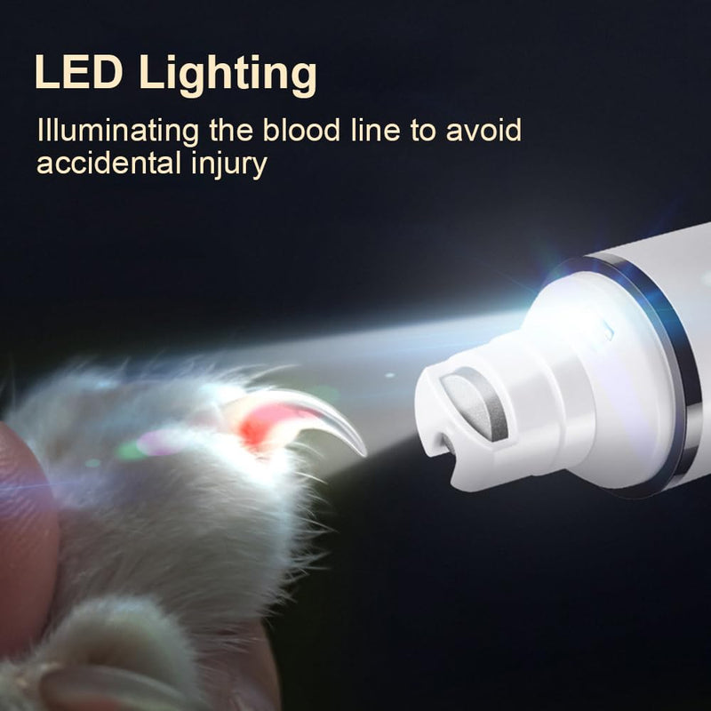 MiOYOOW Dog Nail Grinders, Electric Puppy Nail Clipper with LED Light & Smart Display, Low Noise Pet Nail Trimmer for Pet Dogs Cats - BeesActive Australia