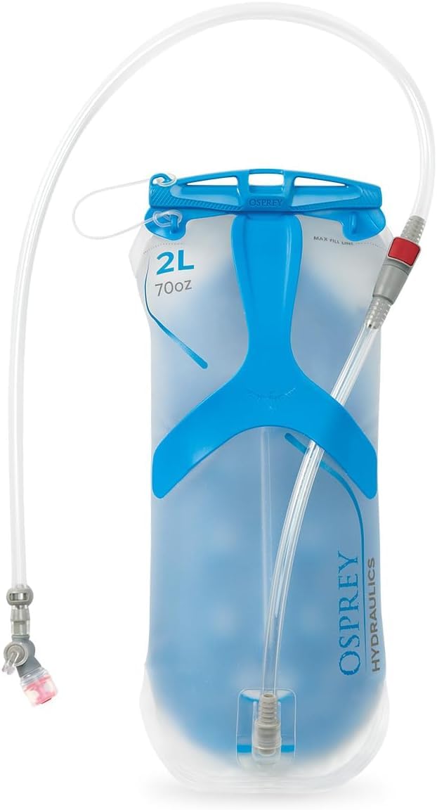 Osprey Hydraulics Backpack Water Reservoir with Bite Valve - BPA-Free, Leakproof Hydration Bladder with QuickConnect and Slide-Seal - Compatible with Most Hiking and Biking Packs, Clear 2L - BeesActive Australia