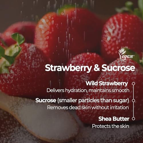 SKINFOOD Strawberry & Honey Lip Treatment Duo – Exfoliating Sugar Scrub and Overnight Sleeping Mask for Smooth, Hydrated, and Revitalized Lips