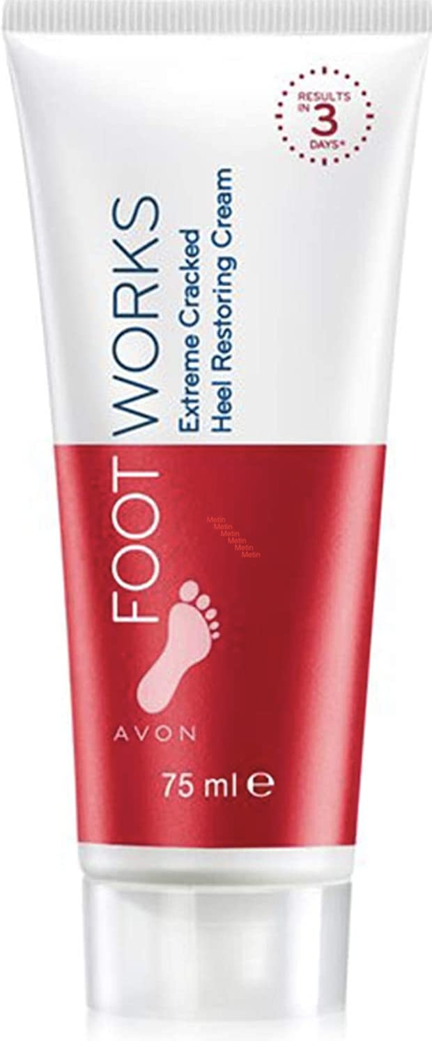 Avon Foot Works Maximum Strength Cracked Heel Cream - Lot of 2 2.5 Fl Oz (Pack of 2)