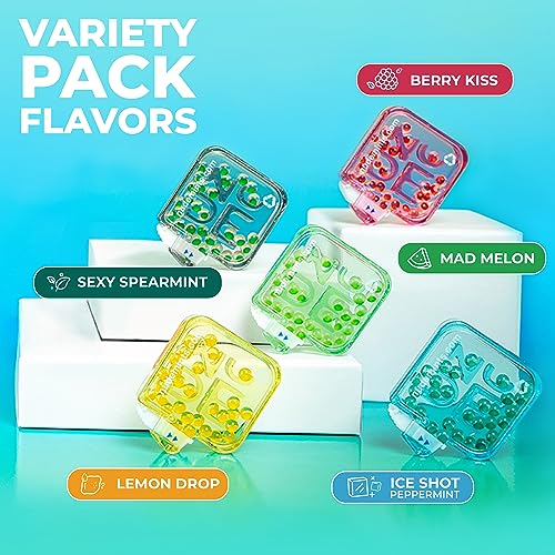 NUDE MINTS | Dual Action Liquid Capsules | Mouth Watering Mint - Lasts 3X Longer - 3X Stronger - Extreme Bad Breath Treatment For Adults - Sugar Free, 0 Calorie - Variety - 5 Pack - 150 Capsules 30 Count (Pack of 5) Variety Pack