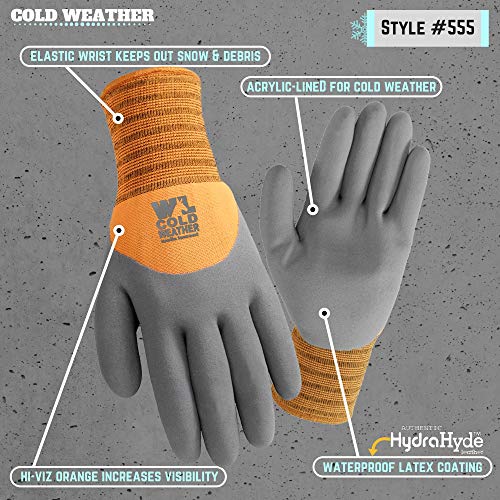 Wells Lamont Men's Winter Latex Coated Thermal Grip Work Gloves, Large Large (Pack of 1)