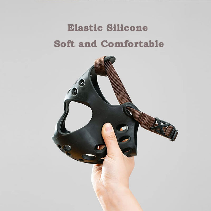 Muzzle with short snout-French Bulldog-adjustable-anti-bite, anti-bark L - BeesActive Australia