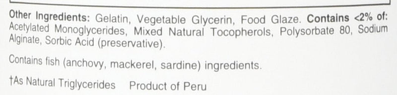Nature's Bounty 300 mg Omega-3 Fish Oil 1000 mg Softgels 120 Coated Soft Gels (Pack of 2) Unflavored 120 Count (Pack of 2)