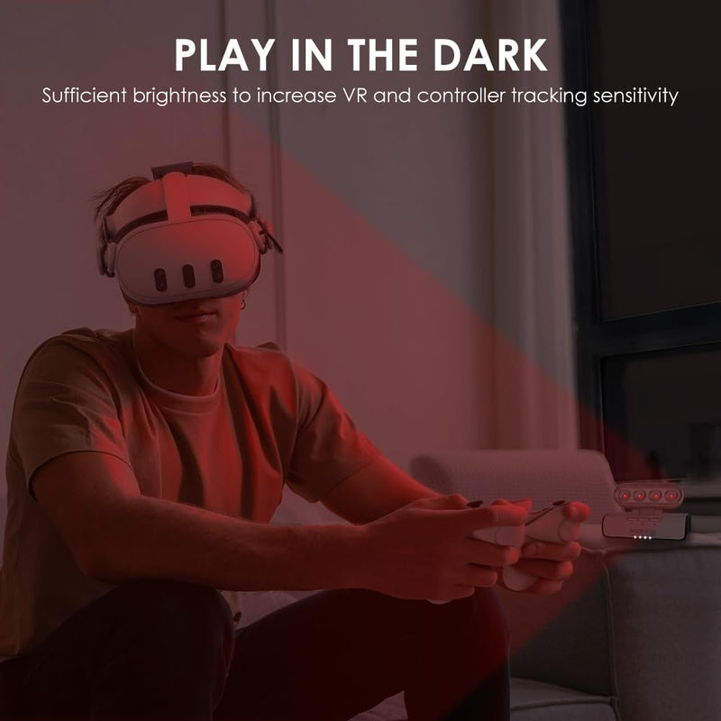 kkcobvr i3 ir Illuminator Infrared Light Compatible for Vision Pro Meta QuestVR PSVR,Sensor Tracking in Dark, Anti No-Light Disturbance Increase Vision - BeesActive Australia