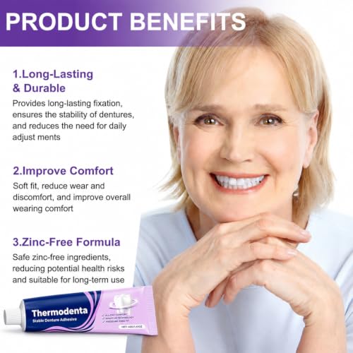 2Pcs Thermo Dental Denture Adhesive,Glow Denture Adhesive,Thermoplastic Denture Adhesive,Extra Strong and Durable Denture-Adhesives,Secure Hold for Loose False Teeth,Long Lasting Effect