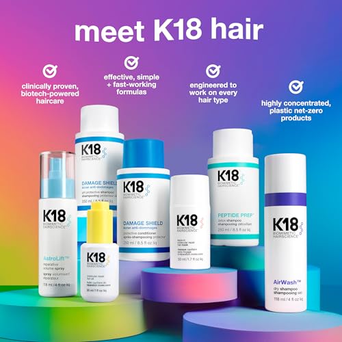 K18 AstroLift™ Reparative Volume Spray, 2-Day Hair Thickening + Hold For Thin, Fine, Fragile Hair, Non-Sticky, Non-Crunchy, Humidity-Resistant Volumizing Spray 4 Fl Oz