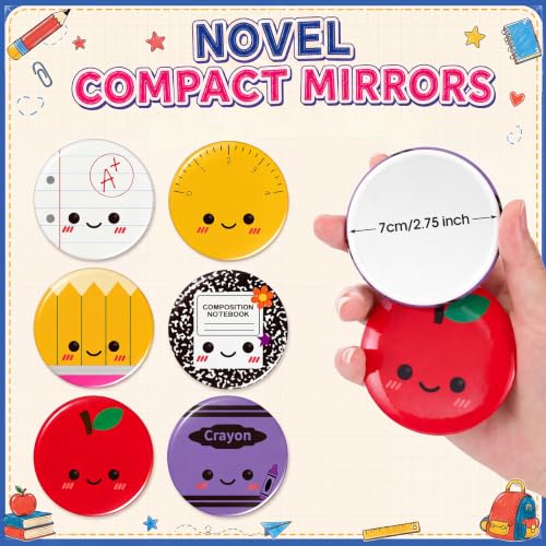 Geelin 12 Sets Teacher Gifts Set Cosmetic Makeup Bags Makeup Mirrors