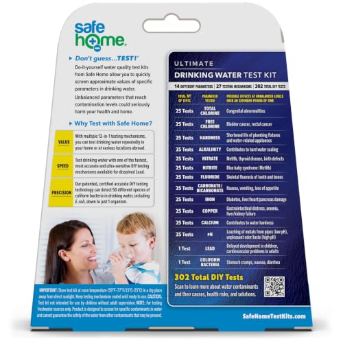Safe Home 14-in-1 Ultimate Drinking Water Combo Test Kit DiY Ultimate