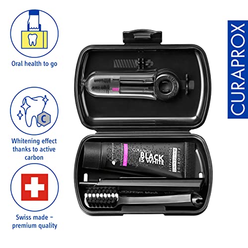 Curaprox Travel Set, Black, Set with CS 5460, Toothpaste, IDB, Swiss Made