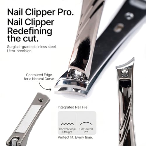 Xixter 7-Piece Heavy Duty Toenail Clippers for Thick Nails & Seniors, Professional Ingrown Toenail Removal Kit with Long Handle Nipper, Precision Toe Nail Clipper Set for Men & Podiatry Tools