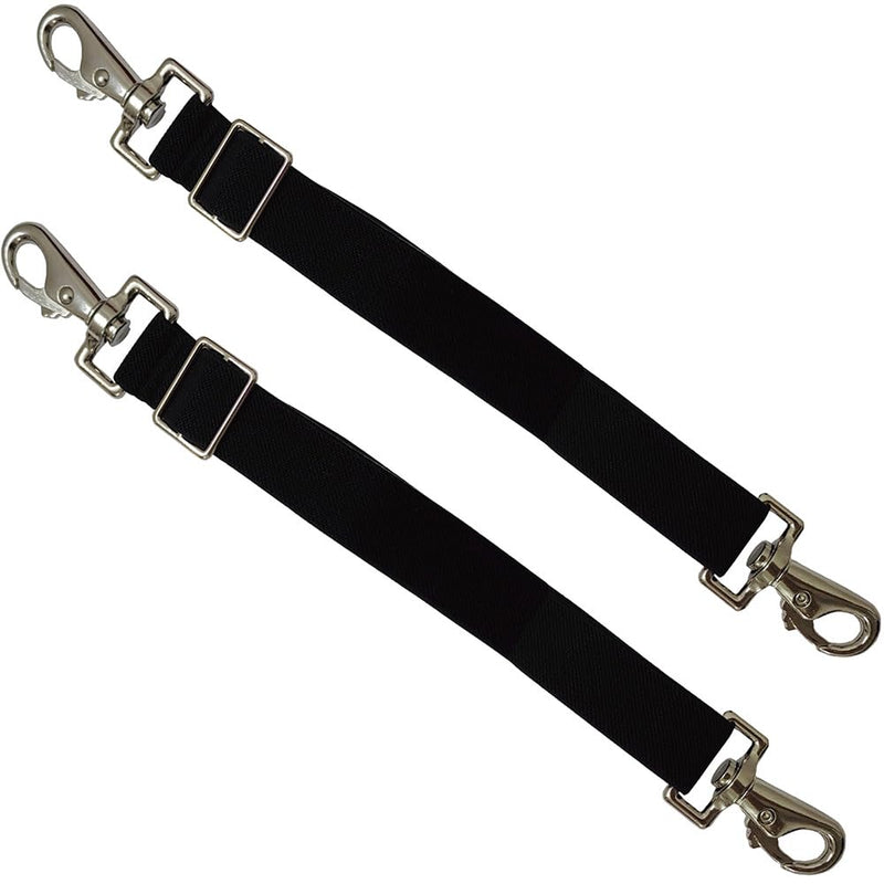 Premium Horse Blanket Sheet Leg Straps, Replacement Stretchy Belly Strap with Double Swivel Snaps, Adjustable Elastic Length from 24 to 42 Inch Winter Blanket Black - BeesActive Australia