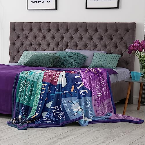 Sozien Dental Hygienist Gifts Blanket - Graduation & Student Gift, 60"x50" Dental Hygienist - Purple 50‘’x60‘’