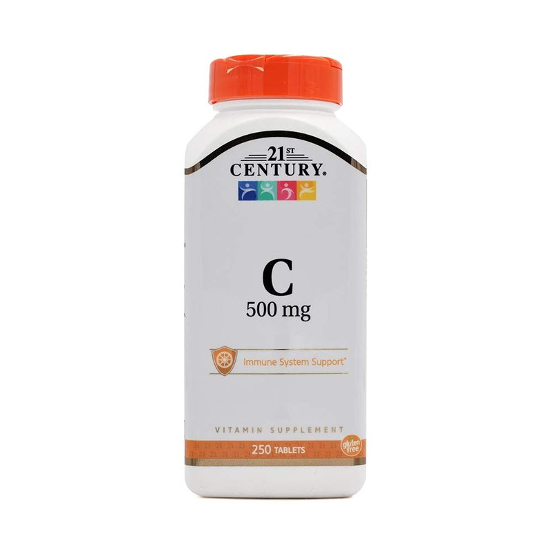 21st Century Vitamin C, 500 mg, 250 Tablets 250 Count (Pack of 1)