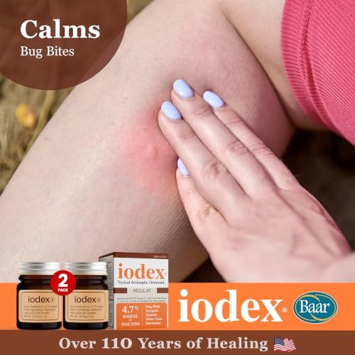 Baar Iodex Topical Ointment, 4.7% Iodine, 1 oz, Pack of 2