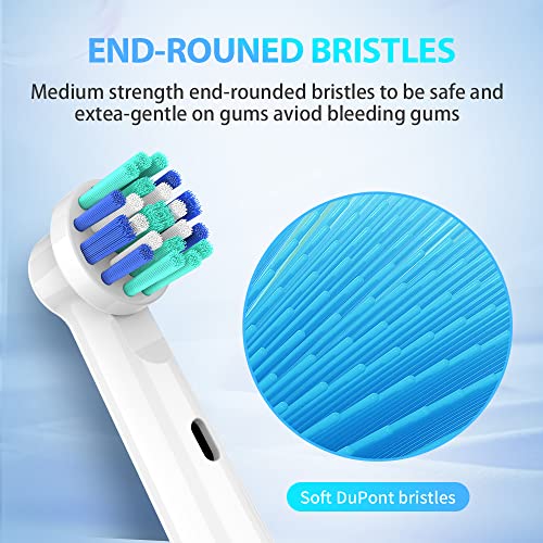 NEDIFON Replacement Toothbrush Heads Compatible with Oral-B Electric Toothbrush, 16 Pack Individually Sealed Electric Toothbrush Refills for Pro 1000/3000/5000/7000/8000/9600 1 Count (Pack of 16)