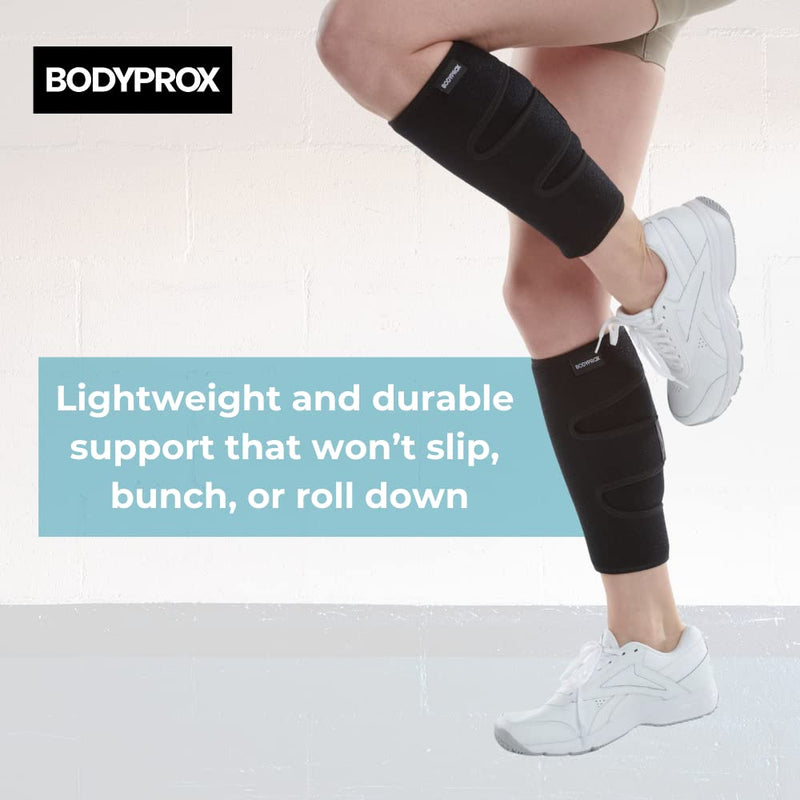 Bodyprox Calf Support Brace 2 Pack, Adjustable Shin Splint Compression Calf Wrap One Size