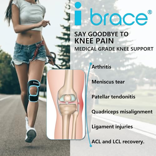 Compression Adjustable Knee Brace, Dual Patella Tendon Support Strap for Pain Relief, Arthritis, Tendonitis, ACL, Non-Slip Knee Suppport for Running, Cycling, Hiking, Soccer, Basketball, Medium
