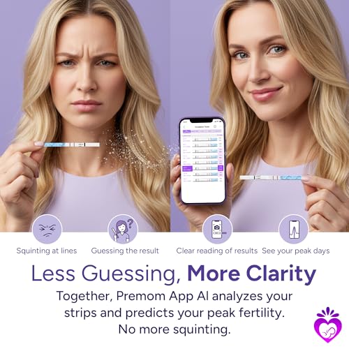 Easy@Home Ovulation & Pregnancy Test Strips Combo Kit, 100 LH + 20 hCG 120 Count (Pack of 1)